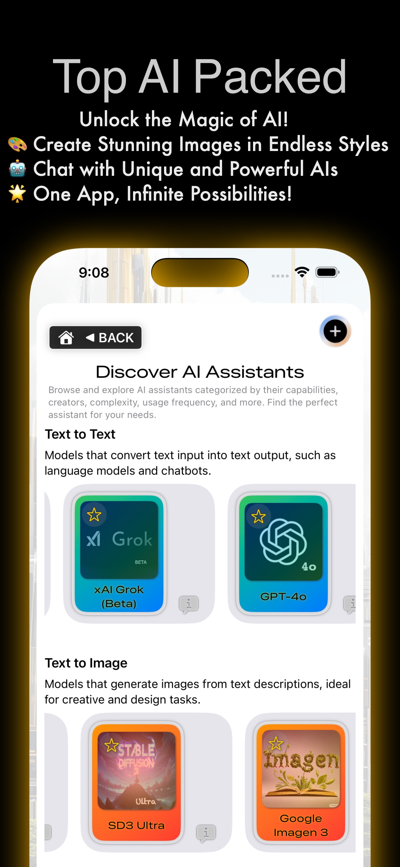 Selecting different AI models